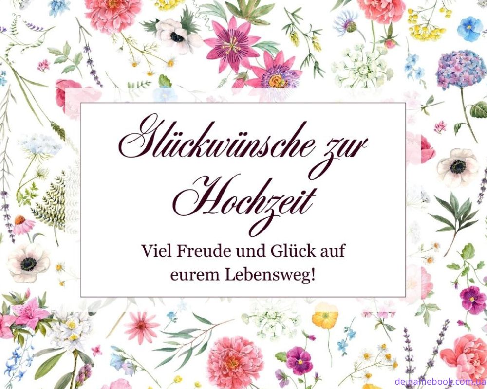 Glückwünsche zur Hochzeit