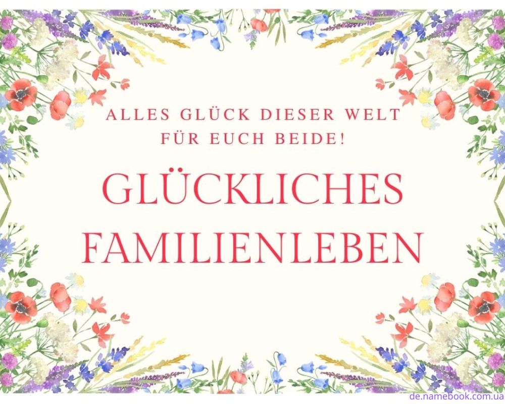 Glückwünsche zur Hochzeit