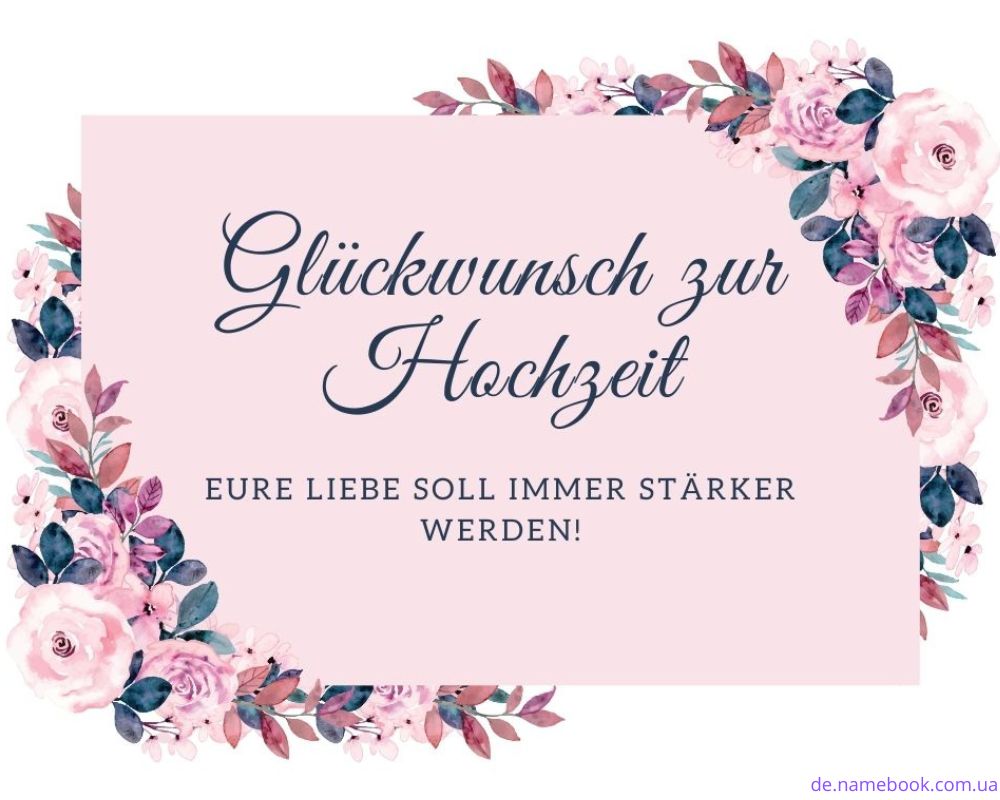 Glückwünsche zur Hochzeit